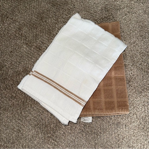 Kitchen Towels (8) - Brown & White - Picture 6 of 9